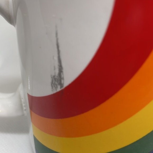 Vintage Happy Rainbow Mug FYDA Korea 1984 Pride Smile in a Mug. - Picture 5 of 5